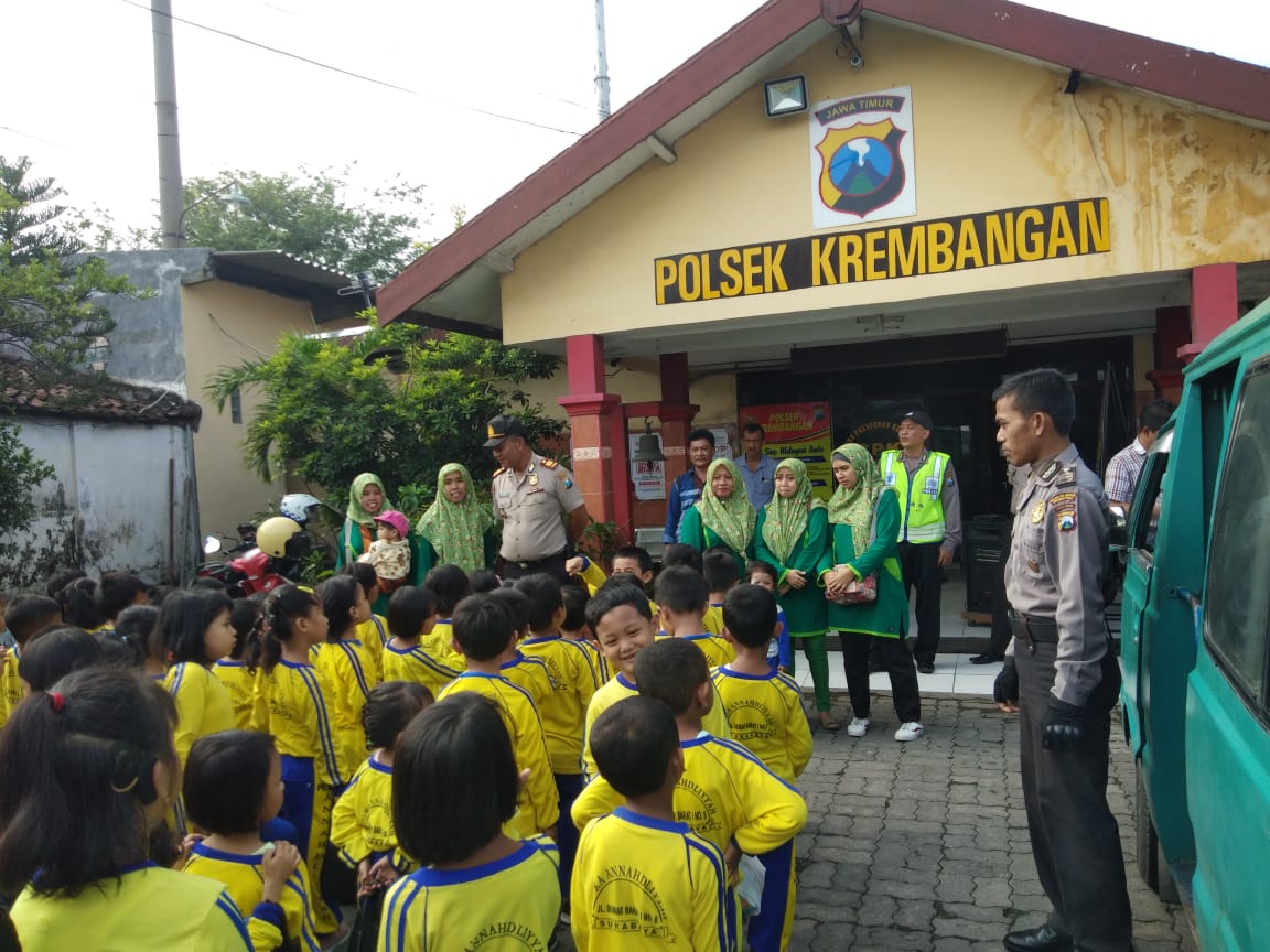 Polsek Krembangan Berikan Pendidikan Polsanak Kepada Murid TK