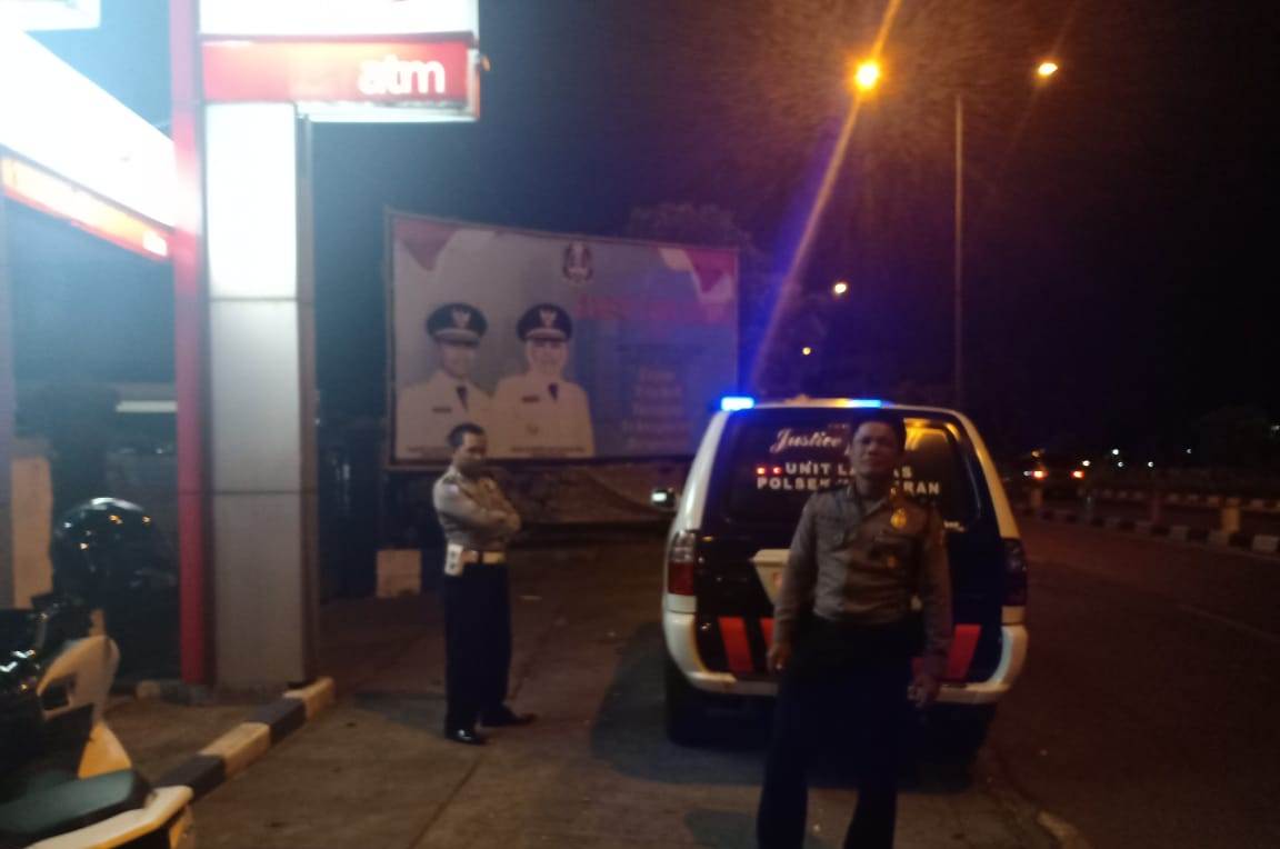 Pantau Keamanan Gerai ATM, Polsek Kenjeran Lakukan Patroli Malam