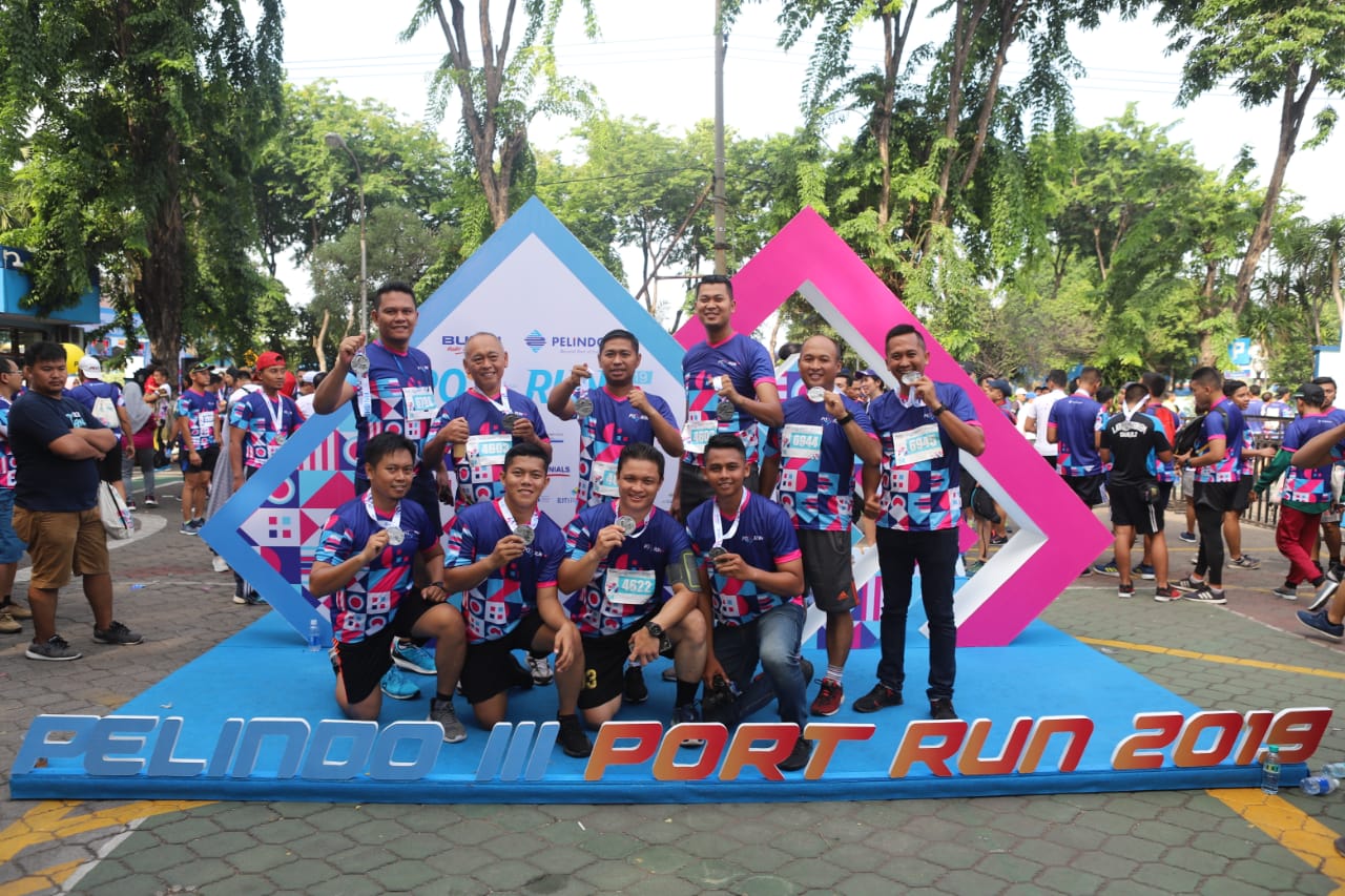 Polres Tanjung Perak Ikuti Lari Bareng, Memperingati HUT Ke-27 Pelindo