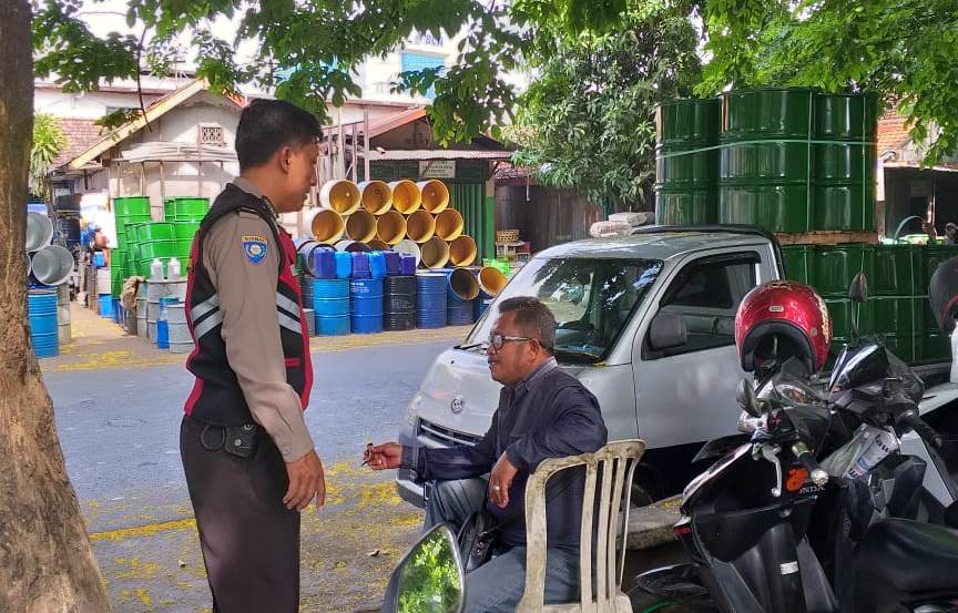 Wujudkan Pemilu Damai, Polsek Pabean Cantikan Terus Suarakan Jaga Kerukunan