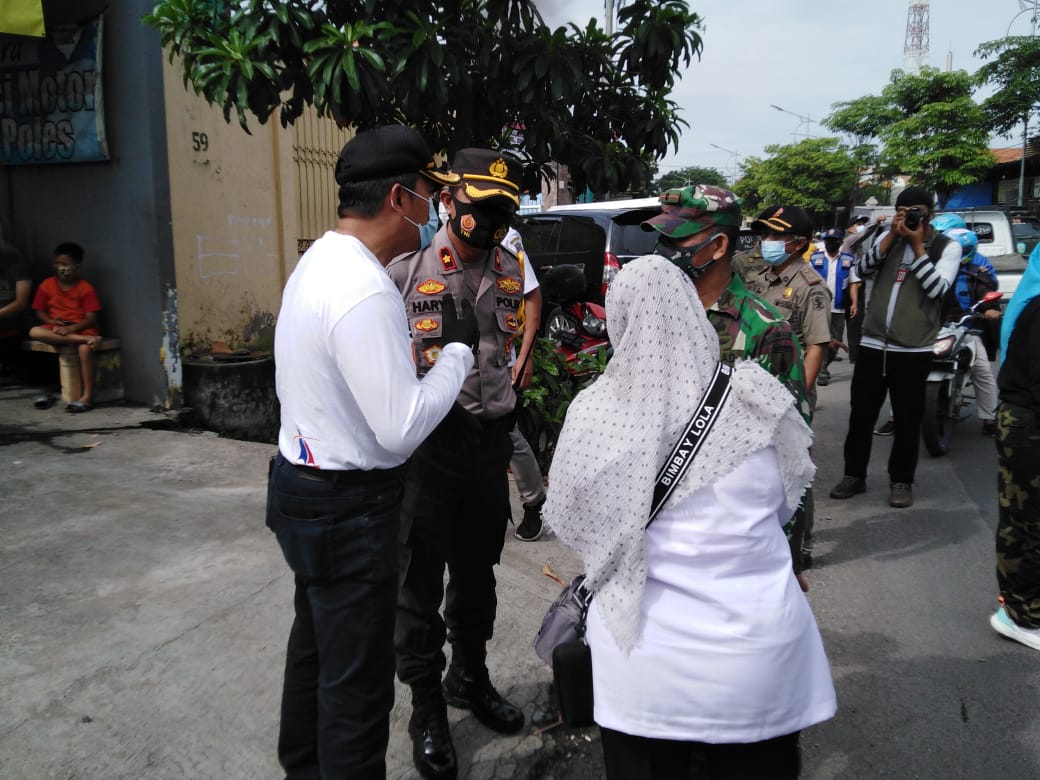 Kapolsek Asemrowo Pimpin Pelaksanaan Operasi Yustisi PPKM, Jaring 46 Pelanggar Protokol Kesehatan