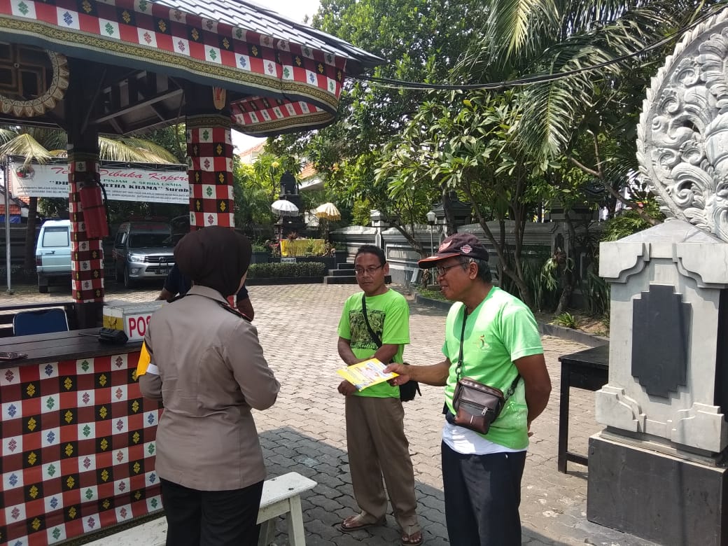 Kapolsek Krembangan Sampaikan Himbauan Ikut Sukseskan Pemilu