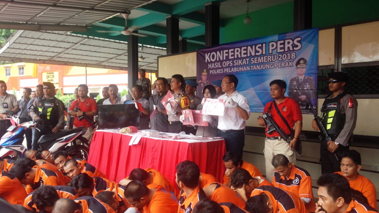 Kapolres Tanjung Perak Ungkap Hasil Operasi Sikat Semeru 2018
