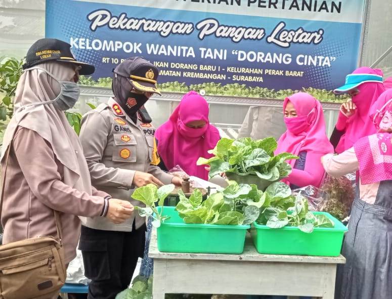 Kapolres Tanjung Perak Hadiri Panen Raya Ikan Lele Kelompok Wanita Tani Dorang Cinta