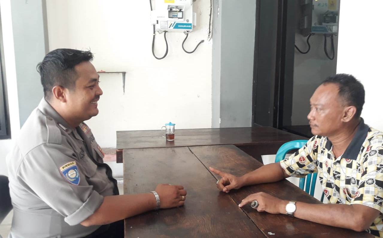 Babinkamtibmas Ujung Sambang Tomas, Titip Pesan Jaga Kerukunan