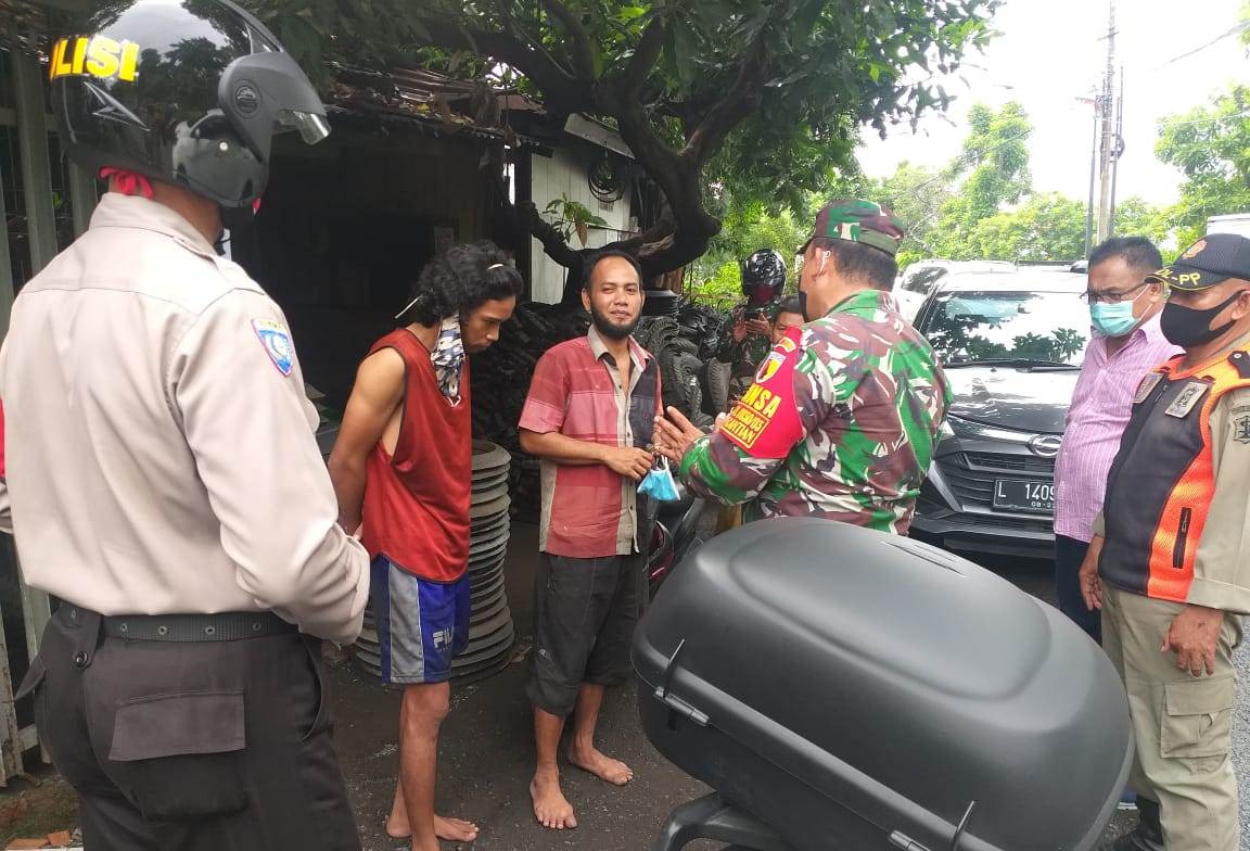 Polsek Pabean Cantikan Jaring 7 Orang Dalam Operasi Penertiban Masker