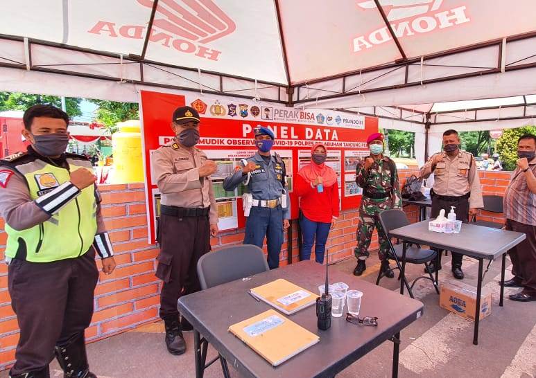 Kapolres Tanjung Perak Lakukan Sidak di Posko Mudik Observasi Covid-19 Akses Suramadu