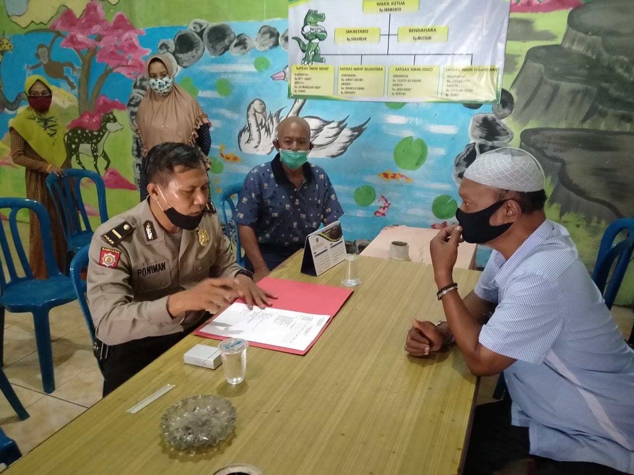 Panit Binmas Polsek Asemrowo Koordinasi Pembentukan Kampung Tangguh
