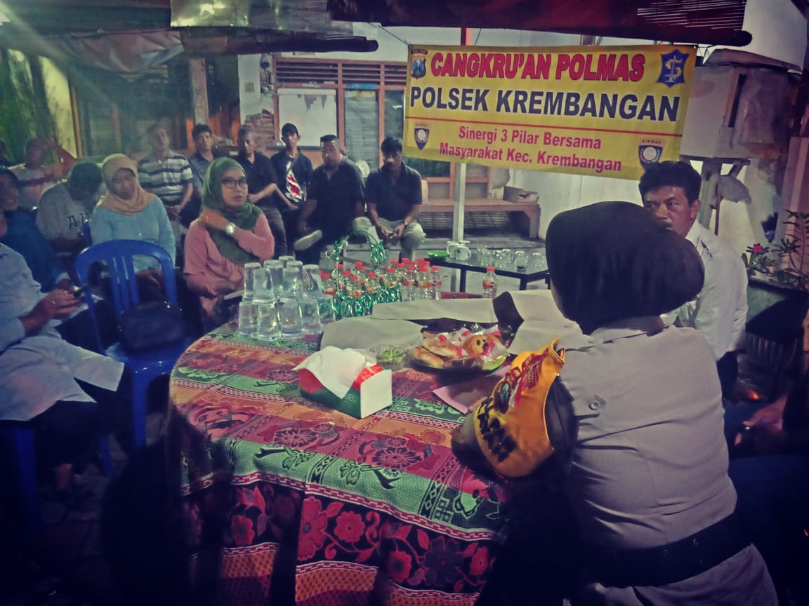 Kapolsek Krembangan Tekankan Waspada 3C Dalam Kegiatan Cangkrukan