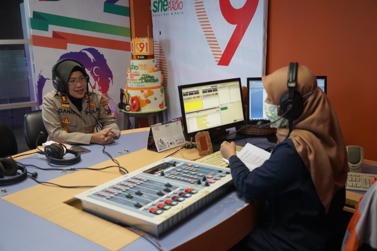 Kapolres Tanjung Perak Sosialisasi Pencegahan Virus Corona Lewat Siaran On Air