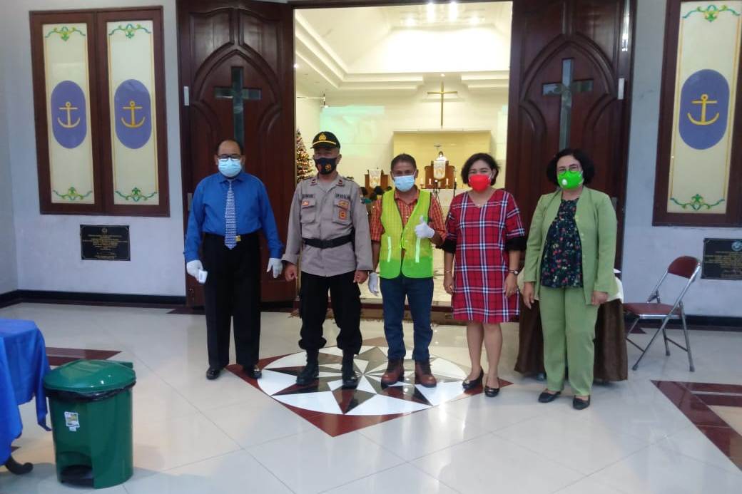 Polsek Semampir Gelar Pengamanan Kebaktian Malam Natal