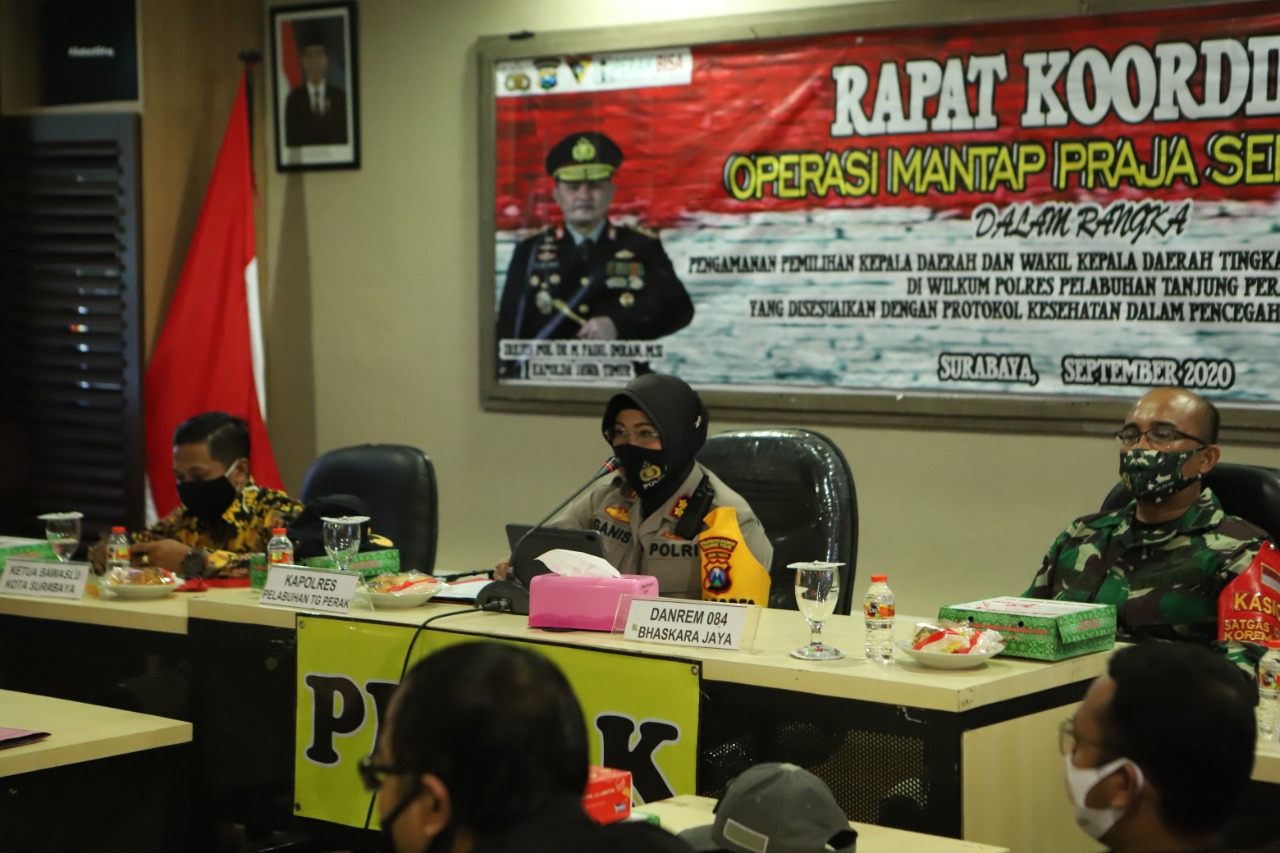 Kapolres Tanjung Perak Pimpin Rakor Operasi Mantap Praja
