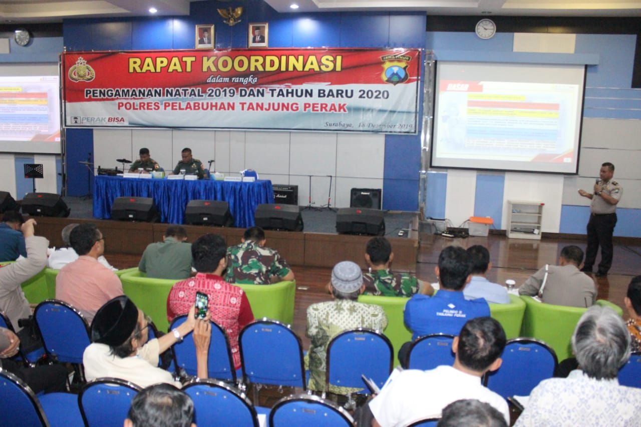 Kabag Ops Polres Tanjung Perak Pimpin Rakor Pengamanan Natal & Tahun Baru