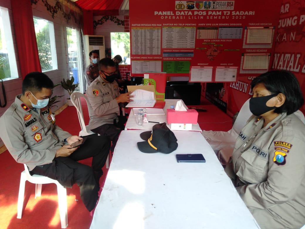 Wakapolres Tanjung Perak Lakukan Sidak di Pospam Ops Lilin