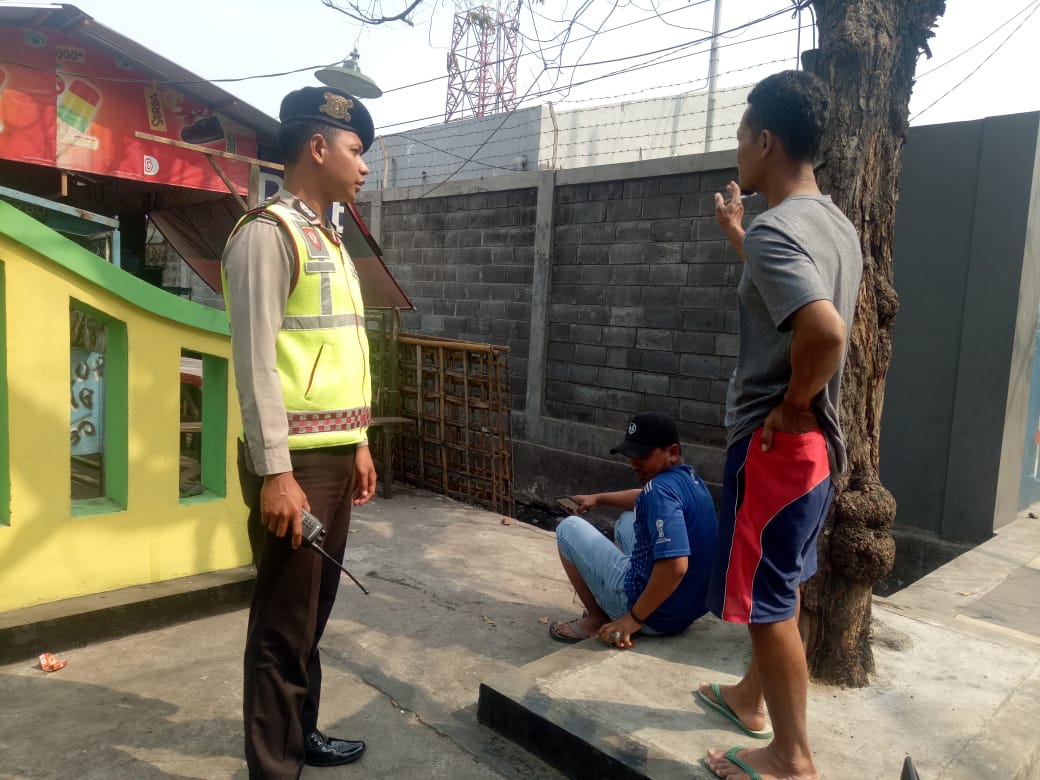 Satsabhara Polres Tanjung Perak Sampaikan Himbauan Waspada Curanmor