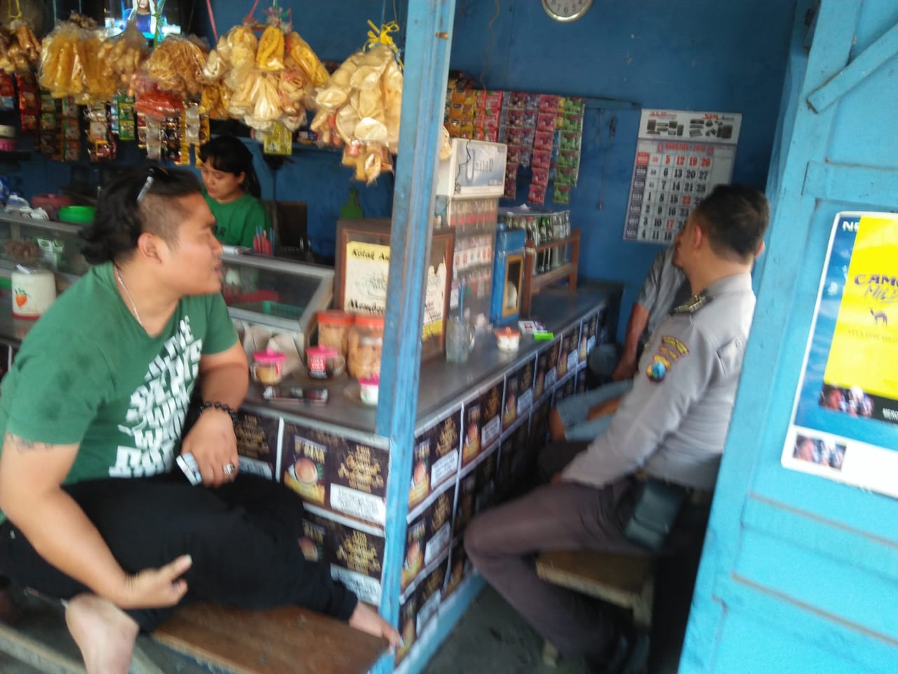 Polsek Kenjeran Titip Pesan Waspada 3 C Kepada Warga Bulak