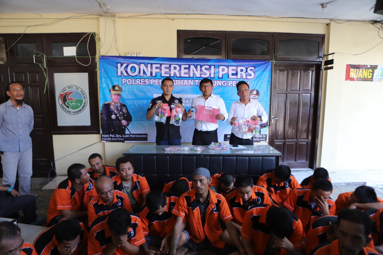 Dalam Tempo Sebulan, 27 Tersangka Narkoba Digulung Polres Tanjung Perak