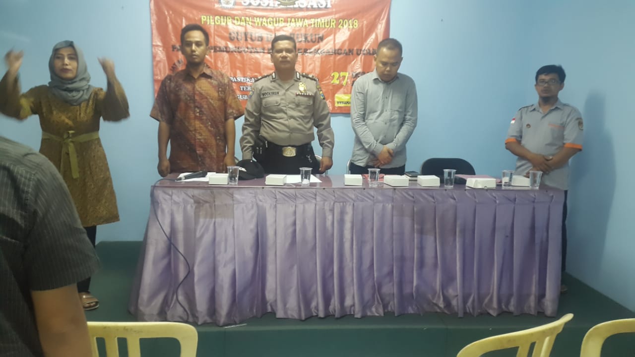 Polsek Pabean Cantikan Amankan Pelantikan Ketua KPPS Krembangan Utara