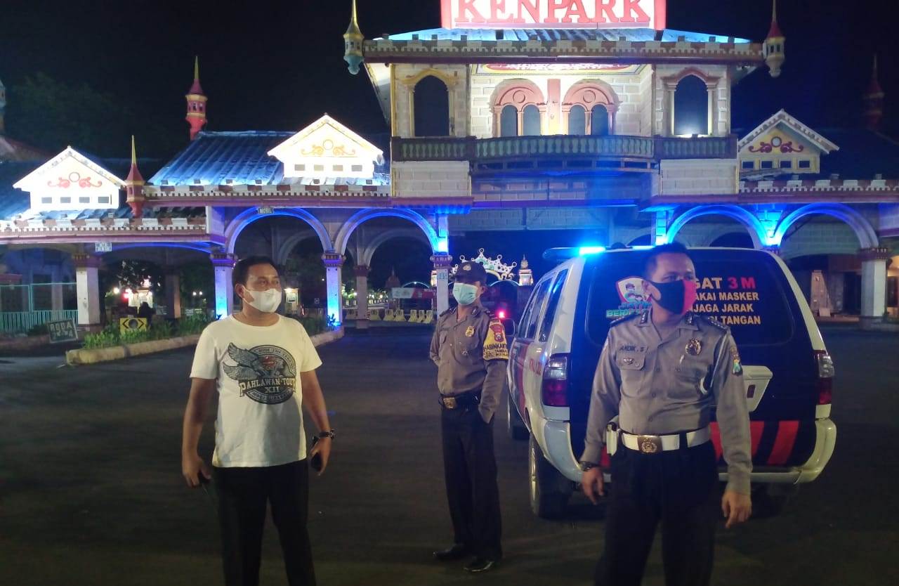 Polsek Kenjeran Gelar Patroli Malam di Wisata Kenpark, Antisipasi Kriminalitas 3C