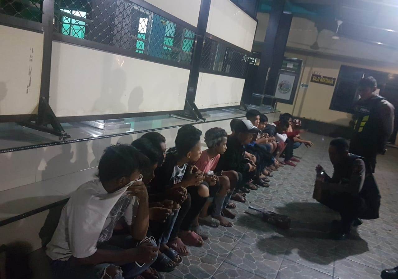 Belasan Remaja Ditangkap Satsabhara Polres Tanjung Perak