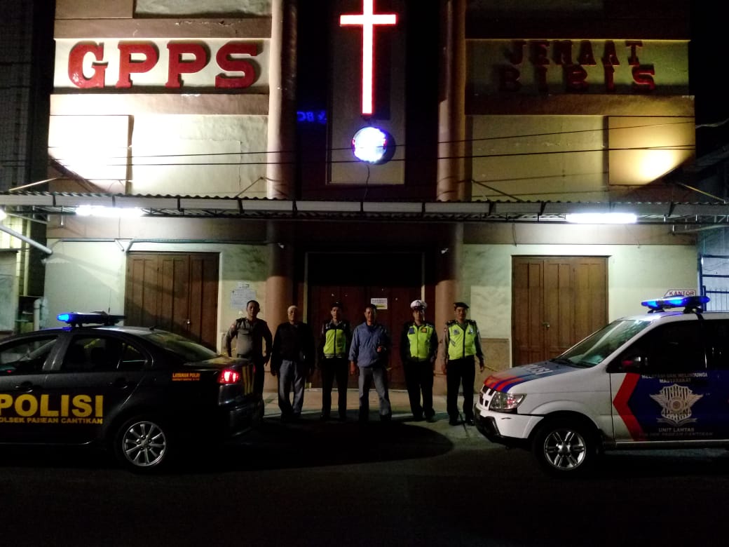 Polsek Pabean Cantikan PAM Seluruh Gereja di Wilayahnya