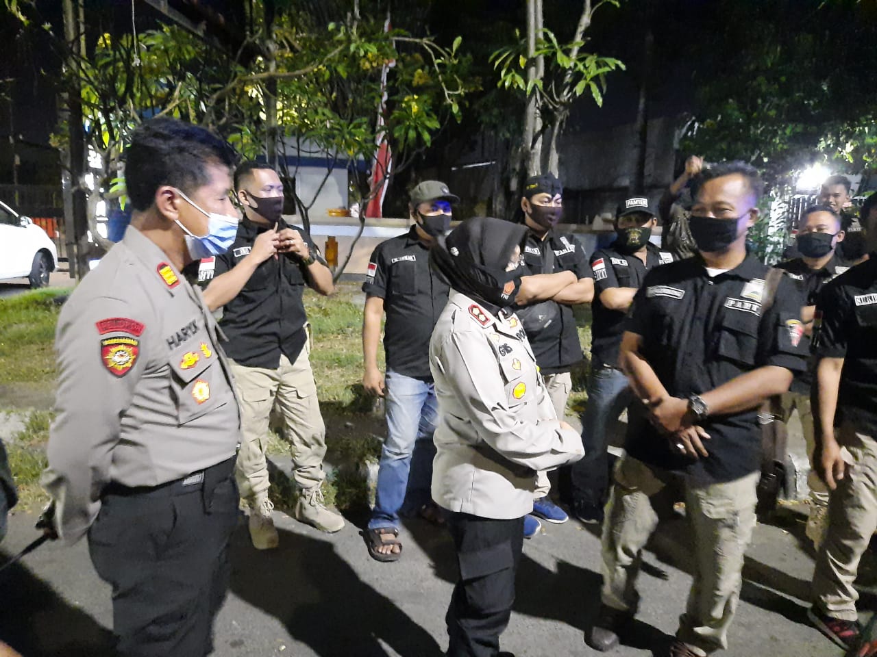 Kapolres Tanjung Perak Lakukan Koordinasi Pengamanan Bersama Anggota Pamter PSHT Gresik