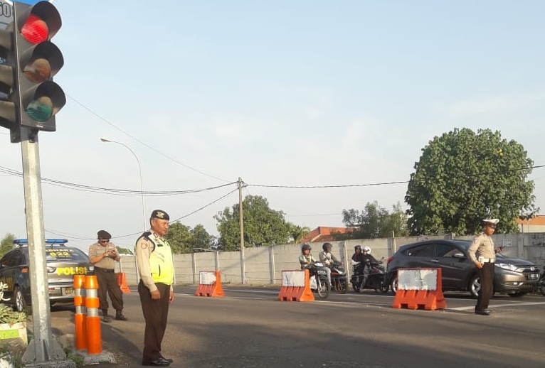 Pengaturan Lalu Lintas Sore di Kawasan Pantai Ria Kenjeran