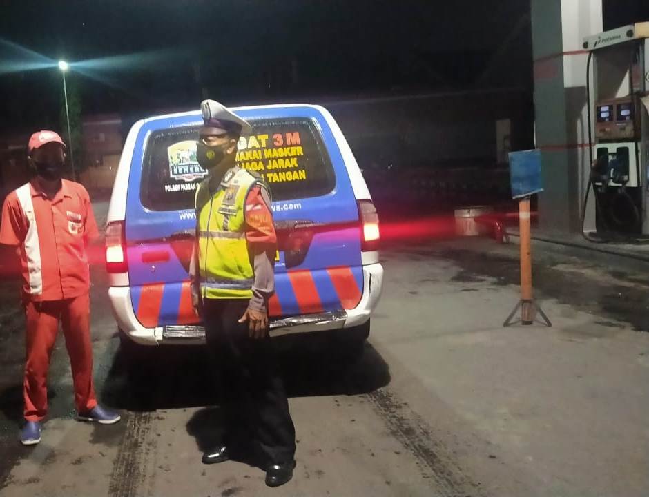 Polsek Pabean Cantikan Gelar Patroli Malam di SPBU, Cegah Kriminalitas 3C