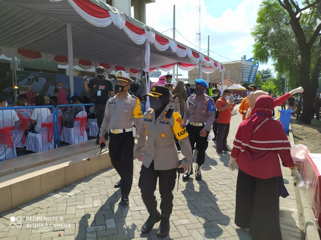 Kapolres Tanjung Perak Pantau Pelaksanaan Rapid Test di Kecamatan Krembangan