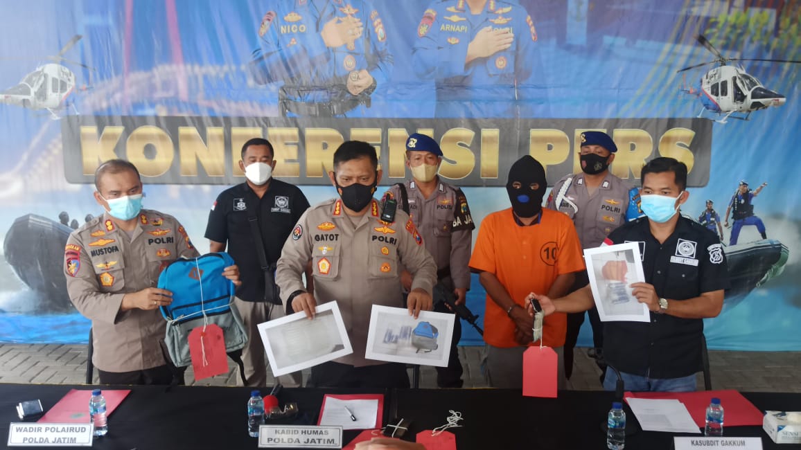 Ditpolairud Polda Jatim Ungkap Penyelundupan Baby Lobster Sebanyak 22 Ribu Ekor