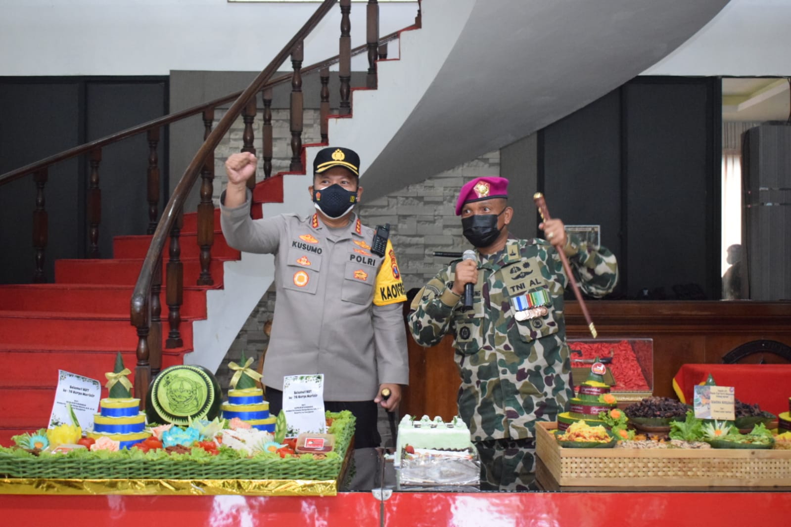 Polresta Sidoarjo Beri Kejutan Brigif 2 Marinir