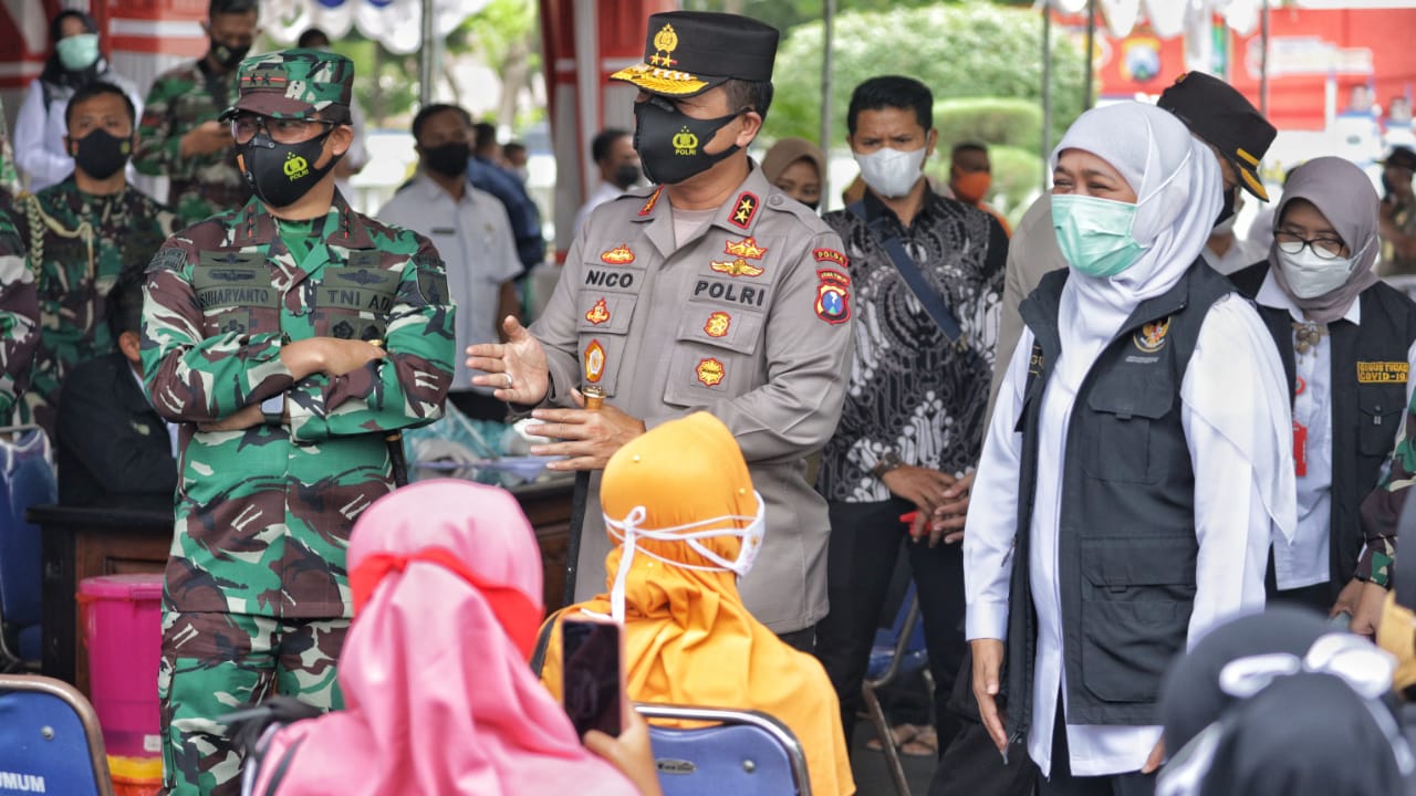 Forkopimda Jatim Pastikan Vaksinasi di Sampang Berjalan Baik