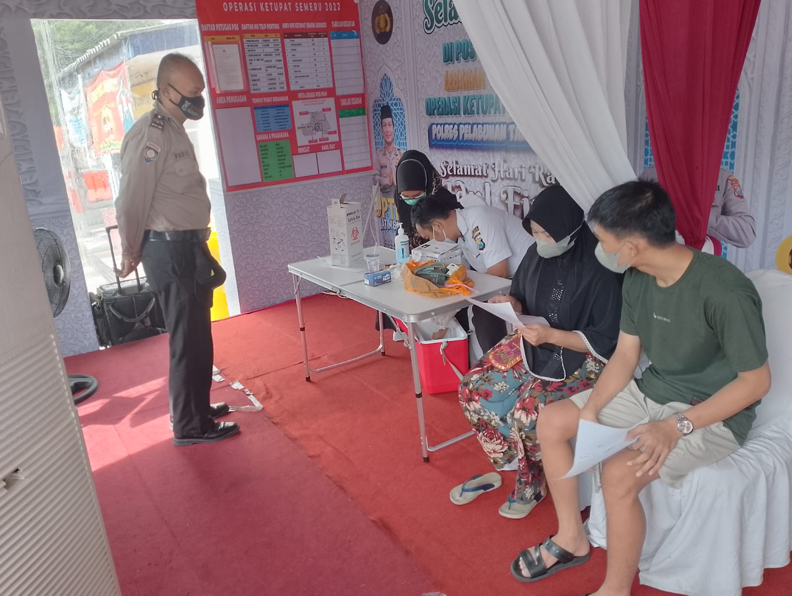Polsek Pabean Cantikan Selenggarakan Vaksinasi di Pos Pam Jalan Bunguran, Sediakan 40 Kuota Untuk Masyarakat Umum