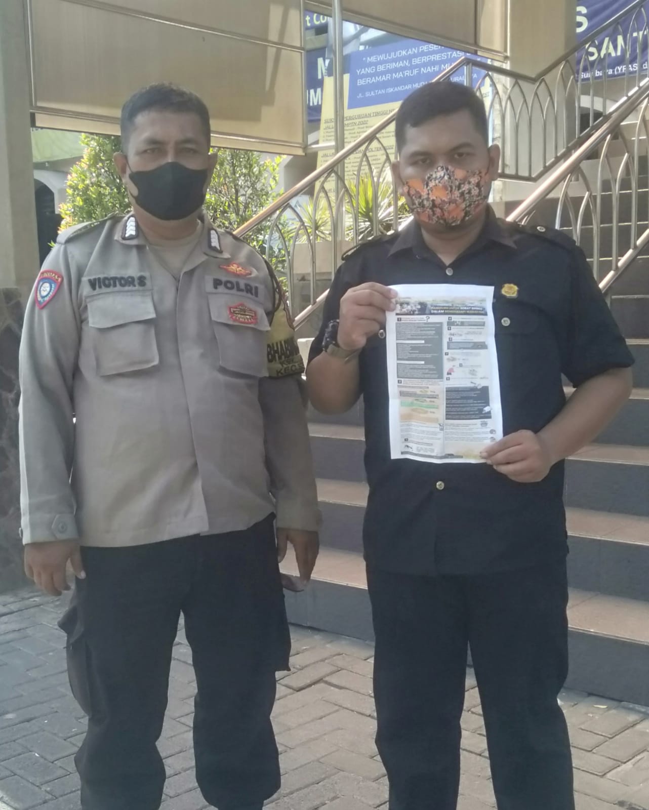Personil Bhabinkamtibmas Kelurahan Ujung Berikan Himbauan PMK Kepada Masyarakat