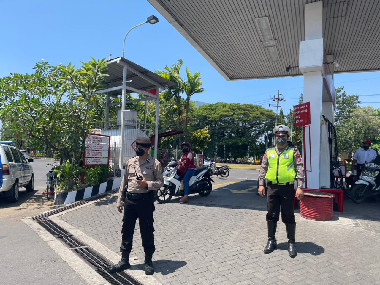 Polsek Pabean Cantikan Giat Patroli SPBU, Waspadai Adanya Tindak 3C