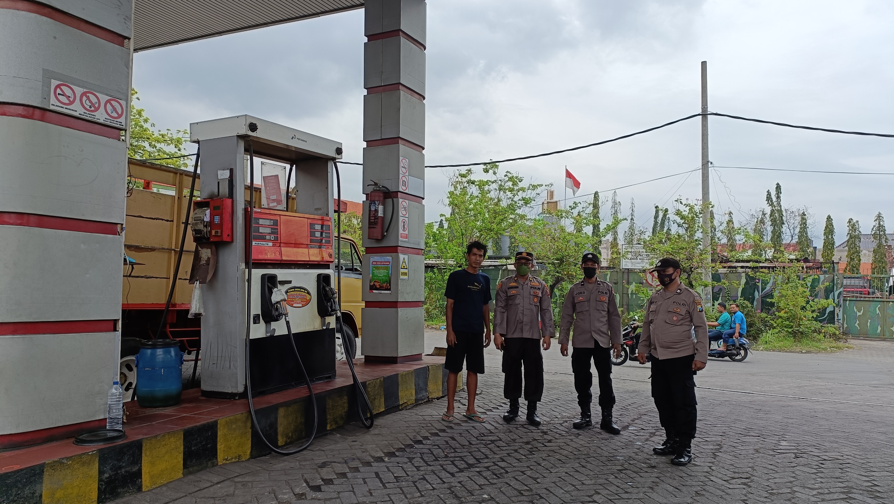 Polsek Pabean Cantikan Cek Wilayah SPBU, Pastikan Keadaan Aman dan Tertib