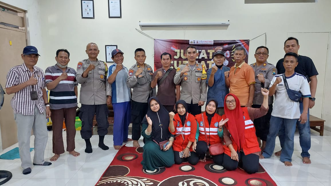 Polsek Pabean Cantikan Laksanakan Jumat Curhat, Sampaikan Himbauan Kewaspadaan