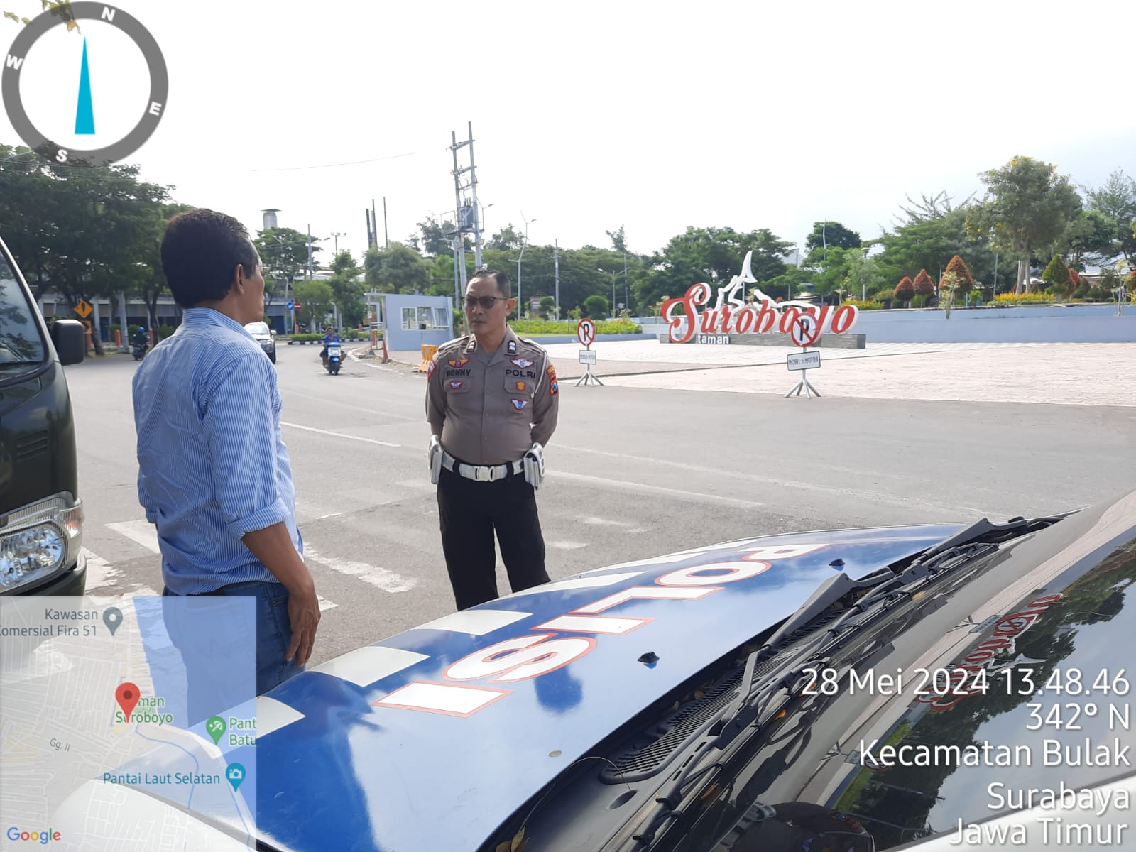 Polsek Kenjeran Berjaga di Taman Suroboyo, Situasi Aman dan Terkendali